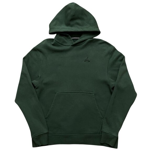 Nike Sweatshirt Mens Size M Air Jordan Essentials Fleece Pullover Hoodie Green - Picture 1 of 7